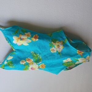 Liz Claiborne Swimsuit Tropical Floral Pattern One Piece Size 8 New